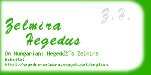 zelmira hegedus business card